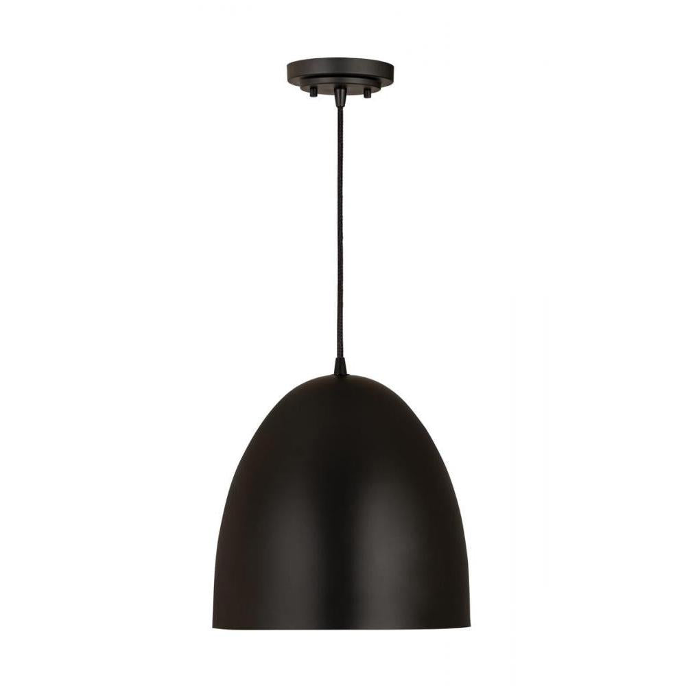 1 Light Pendant-Satin Black