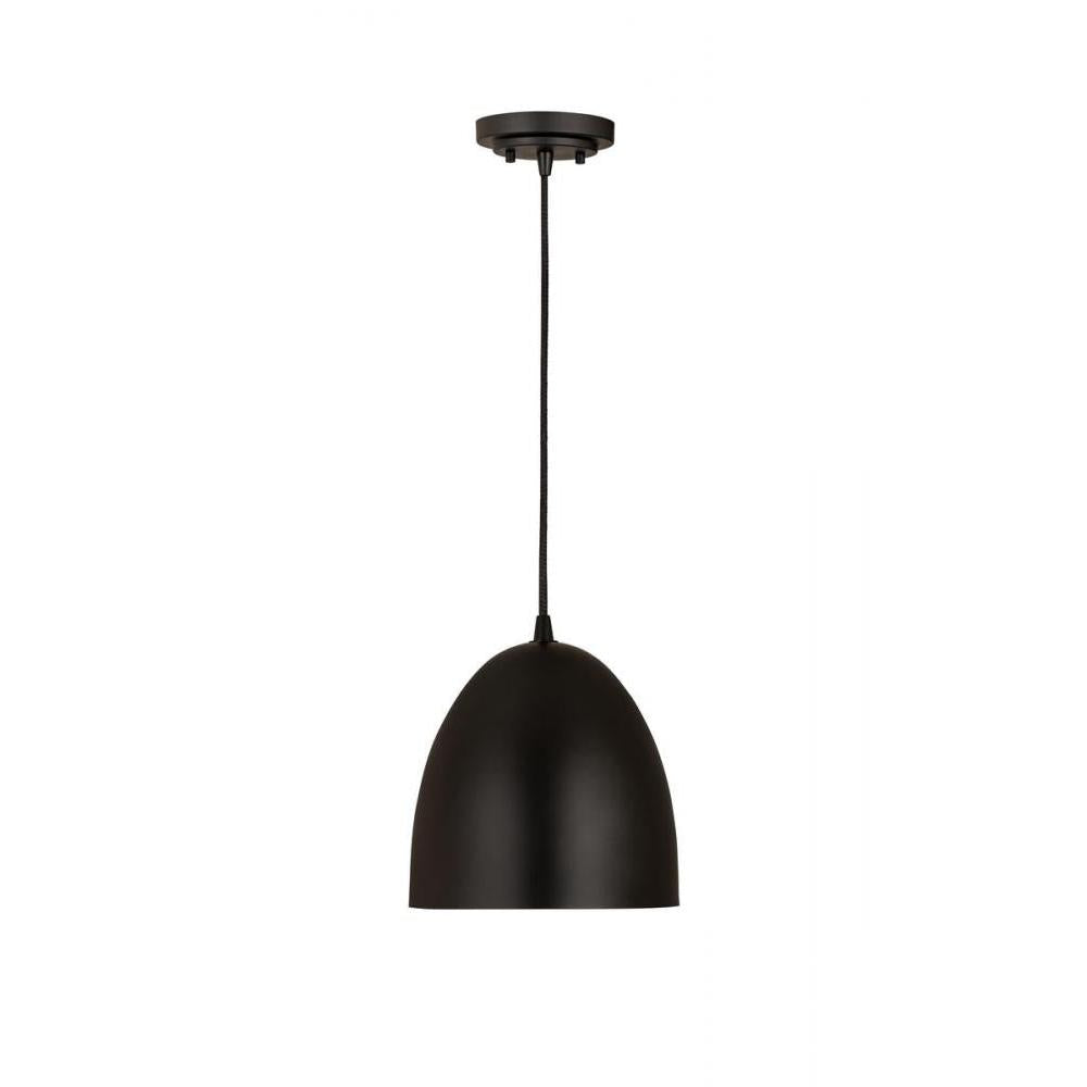 1 Light Pendant-Satin Black