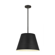1 Light Chandelier-Matte Black