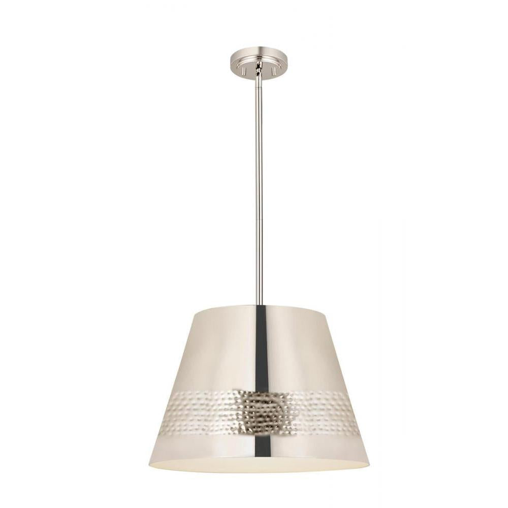 1 Light Chandelier-Polished Nickel