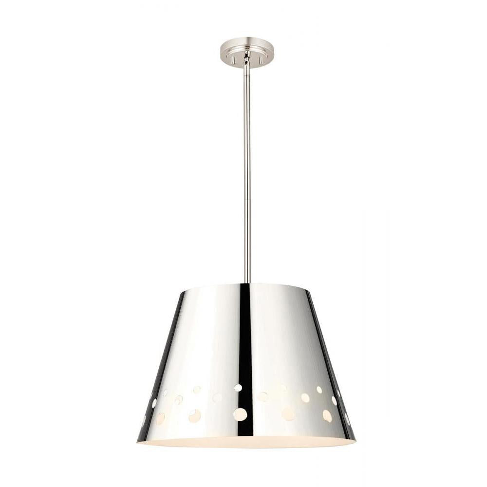 1 Light Chandelier-Polished Nickel
