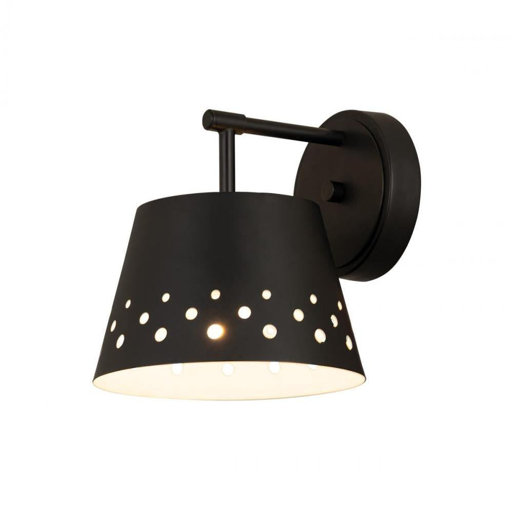 1 Light Wall Sconce-Matte Black