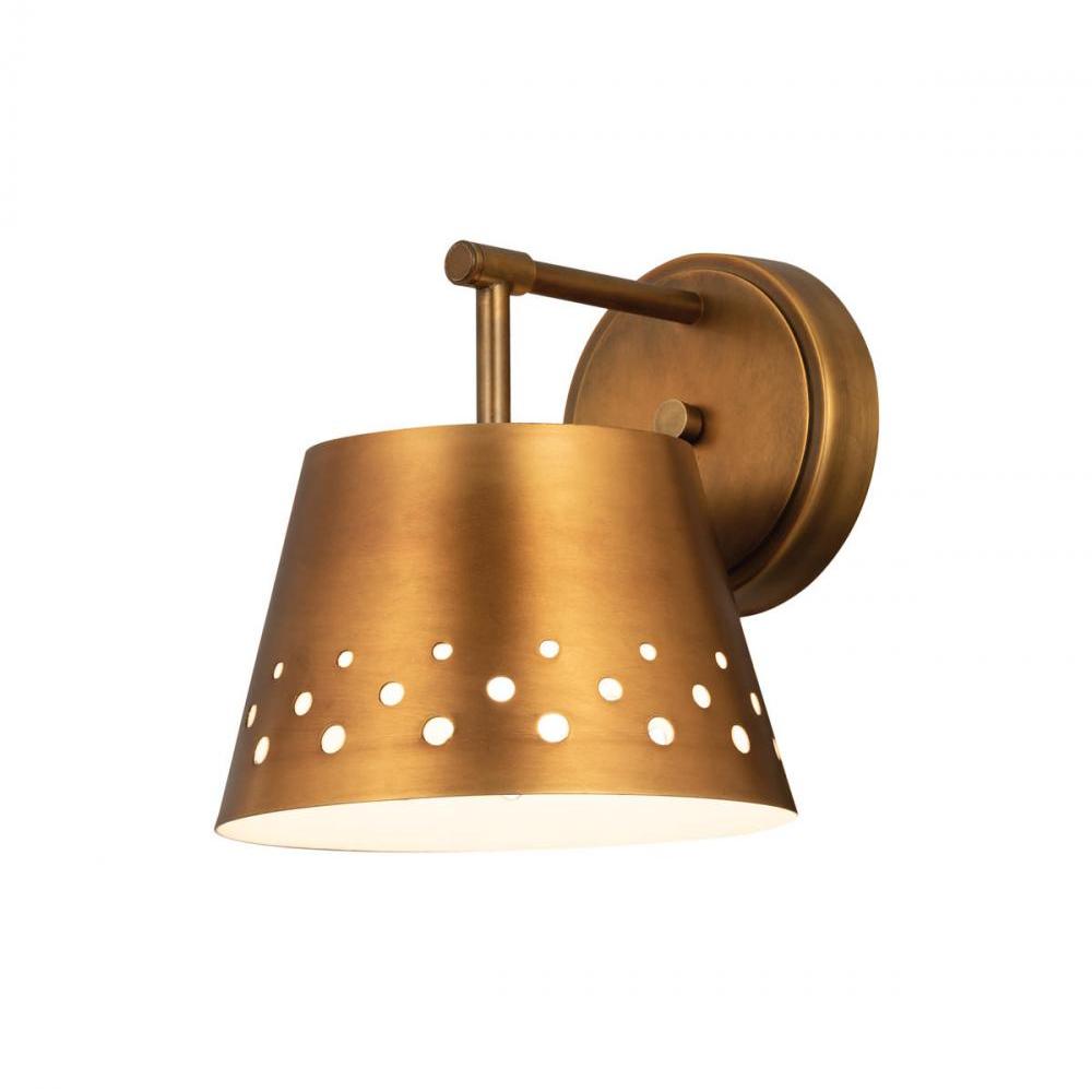 1 Light Wall Sconce-Rubbed Brass