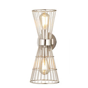 2 Light Wall Sconce-Polished Nickel