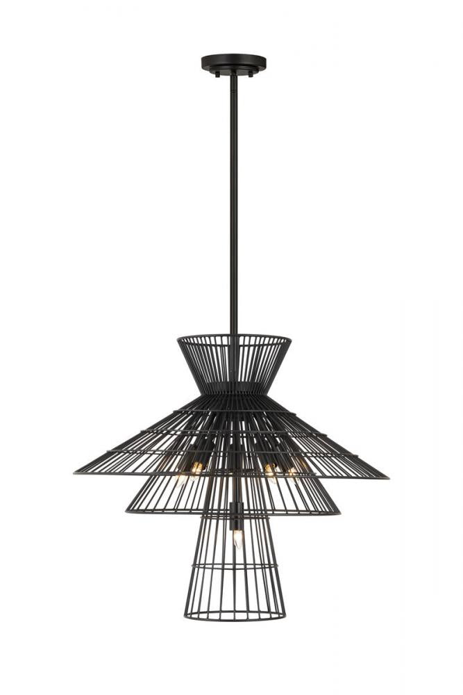 Z-Lite Lighting 6015-6MB Chandelier Industrial - Black