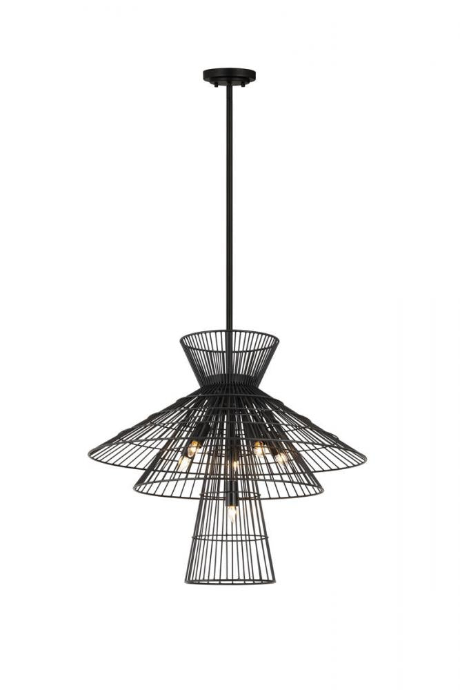 Z-Lite Lighting 6015-6MB Chandelier Industrial - Black