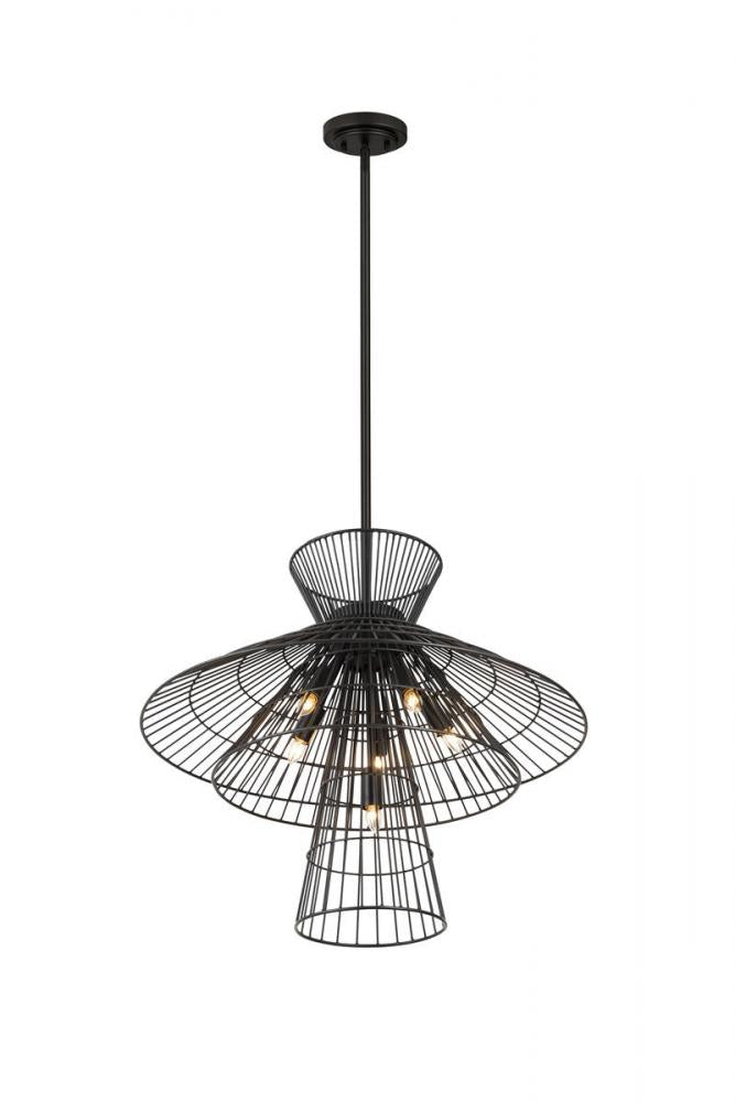 Z-Lite Lighting 6015-6MB Chandelier Industrial - Black