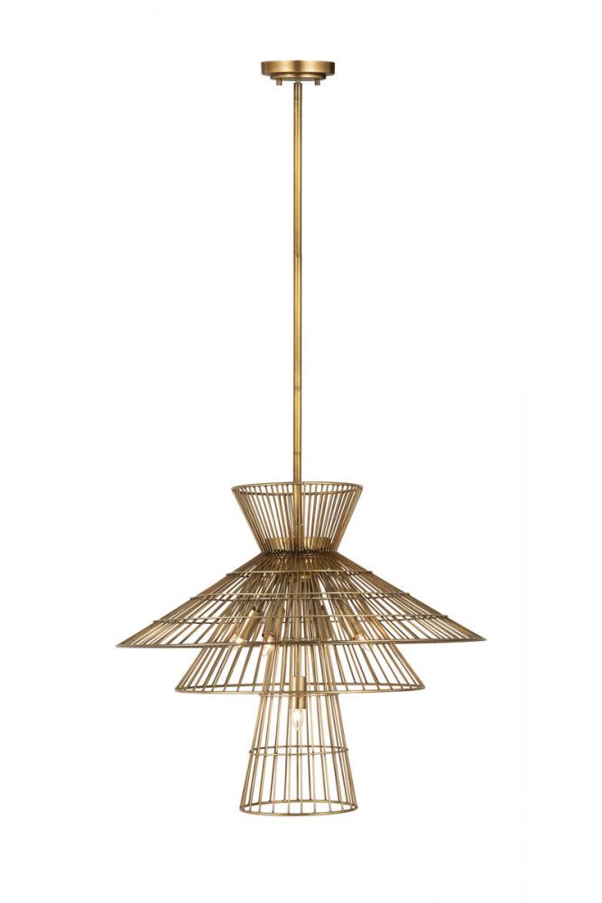 Z-Lite Lighting 6015-6RB Chandelier Industrial - Brass