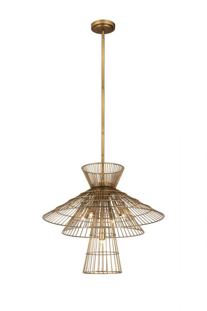 Z-Lite Lighting 6015-6RB Chandelier Industrial - Brass