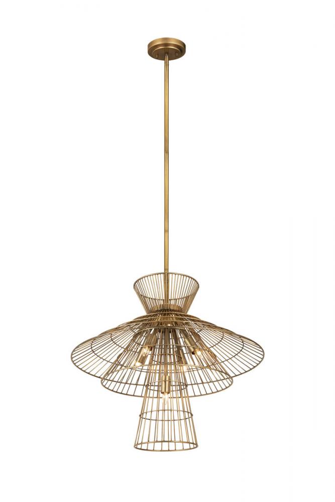 Z-Lite Lighting 6015-6RB Chandelier Industrial - Brass