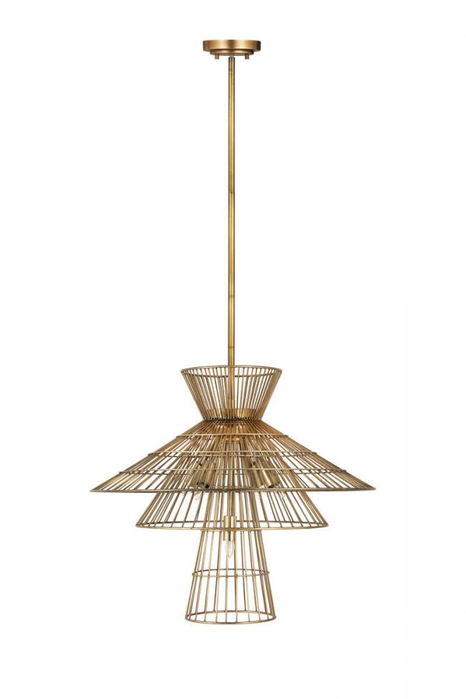 Z-Lite Lighting 6015-6RB Chandelier Industrial - Brass