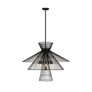 8 Light Chandelier-Matte Black