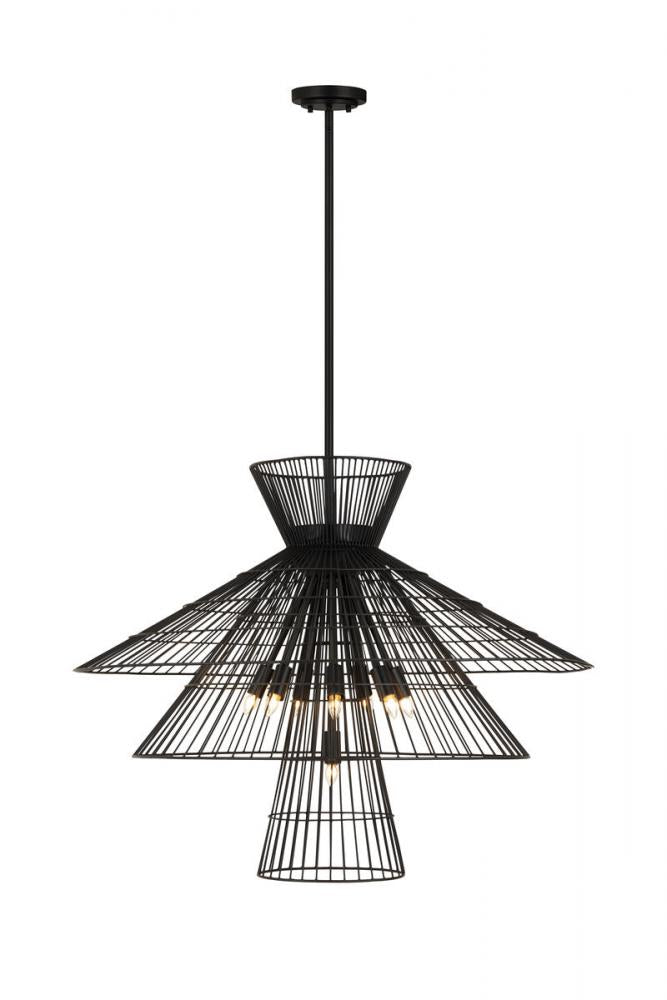 Z-Lite Lighting 6015-8MB Chandelier Industrial - Black