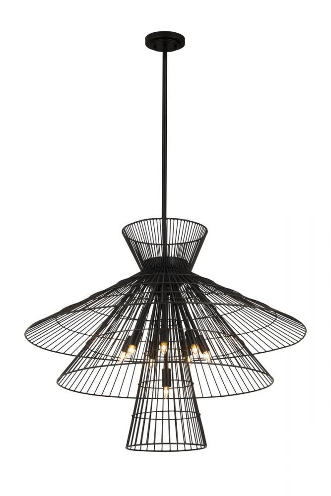 Z-Lite Lighting 6015-8MB Chandelier Industrial - Black