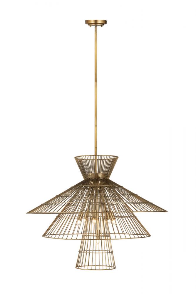 Z-Lite Lighting 6015-8RB Chandelier Industrial - Brass