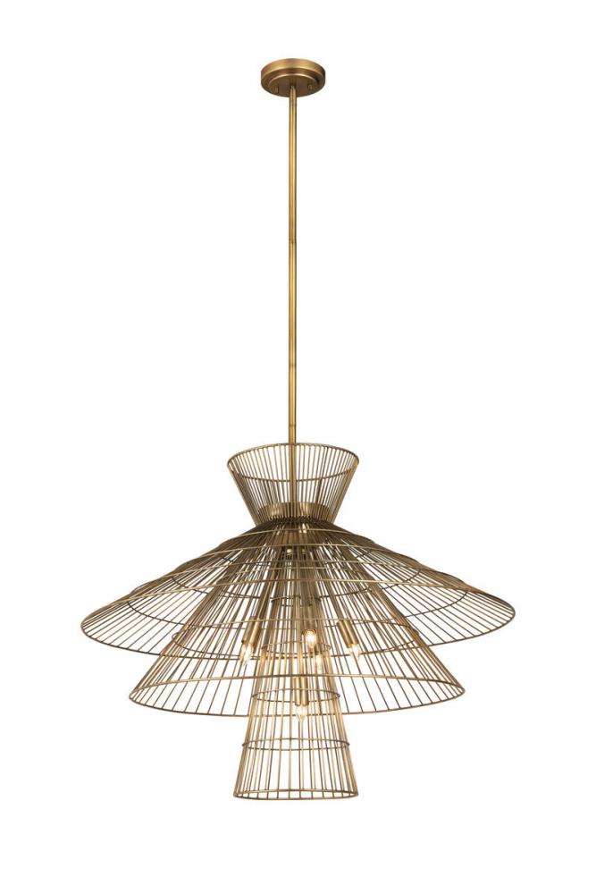 Z-Lite Lighting 6015-8RB Chandelier Industrial - Brass