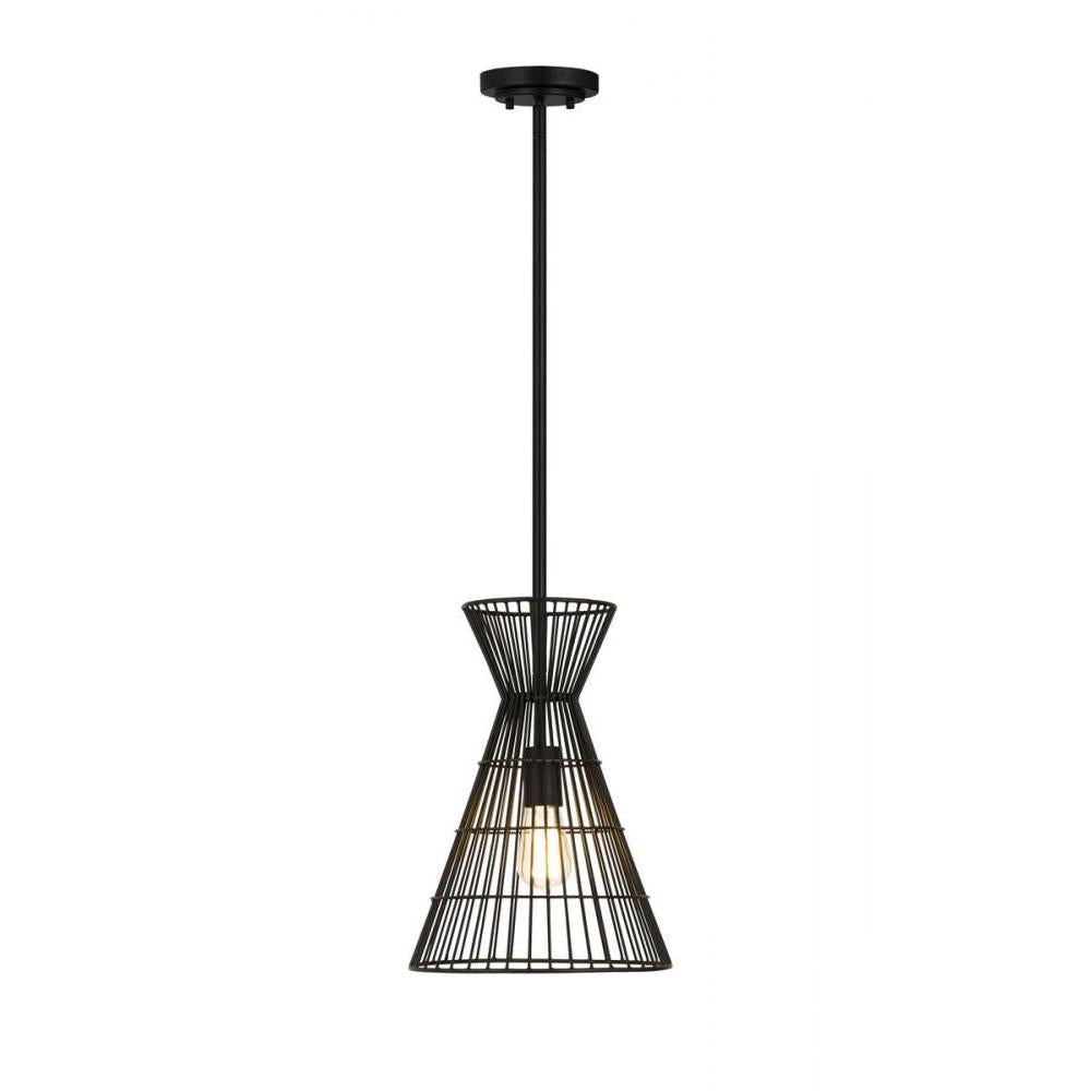 1 Light Pendant-Matte Black
