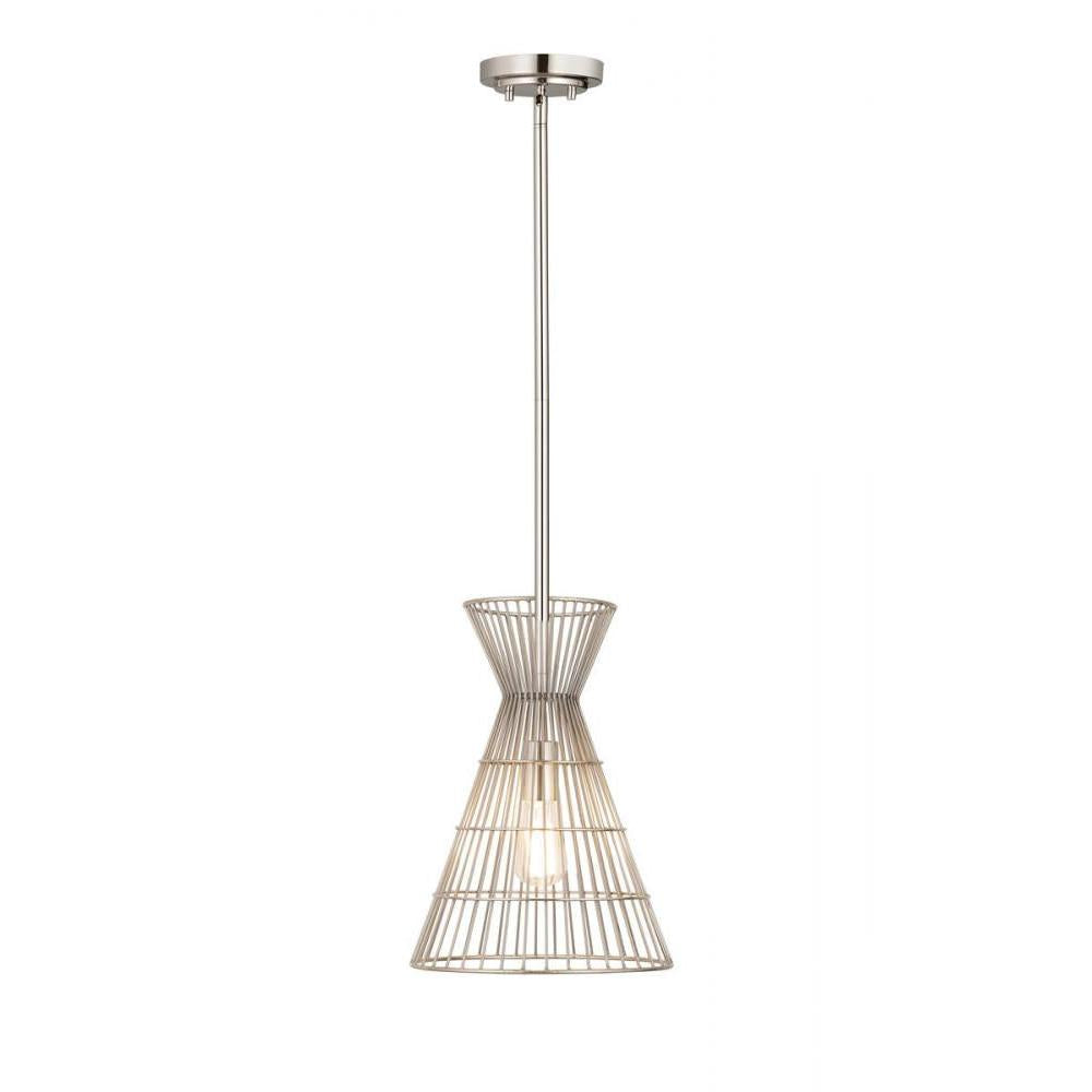 1 Light Pendant-Polished Nickel