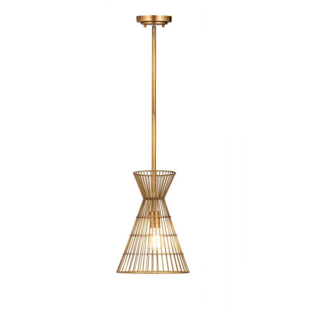 1 Light Pendant-Rubbed Brass