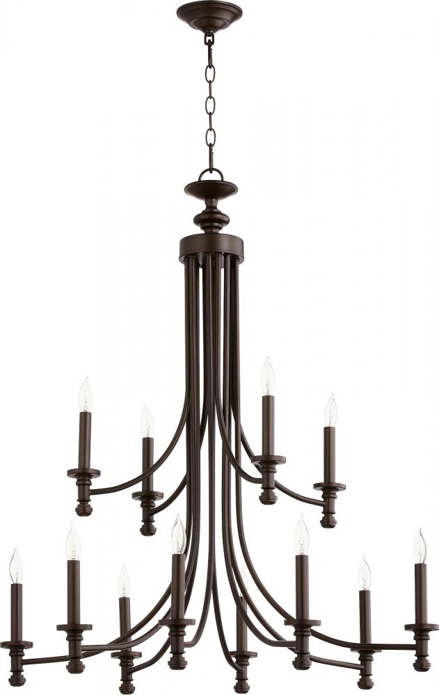 Quorum Rossington 6022-12-86 Chandelier - Oiled Bronze