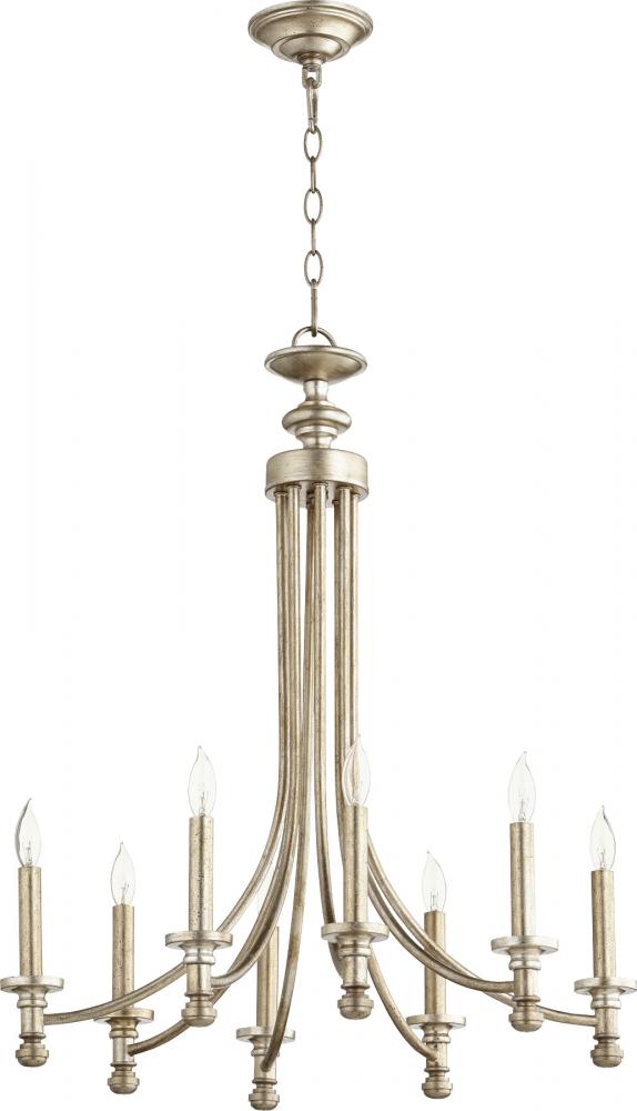 Quorum Lighting ROSSINGTON 6022-8-60 Chandelier Traditional - Aged Silver Leaf