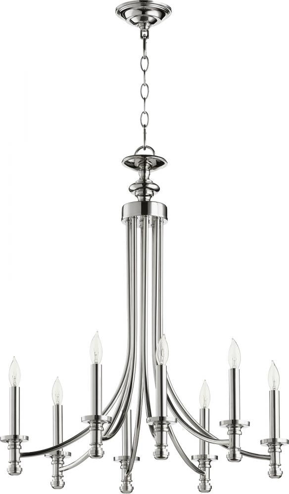 Quorum Lighting ROSSINGTON 6022-8-62 Chandelier Traditional - Polished Nickel