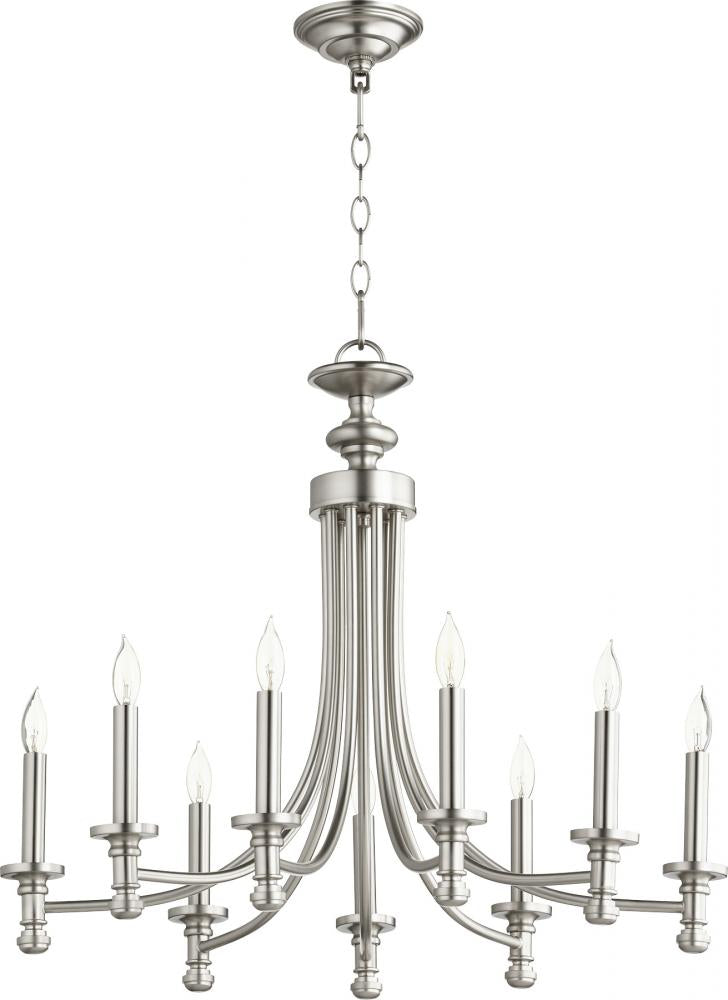 Quorum Lighting ROSSINGTON 6022-9-65 Chandelier Traditional - Satin Nickel