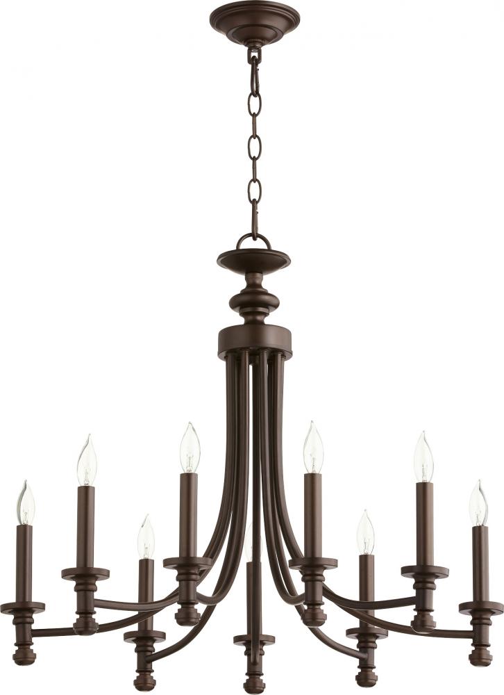 Quorum Rossington 6022-9-86 Chandelier - Oiled Bronze