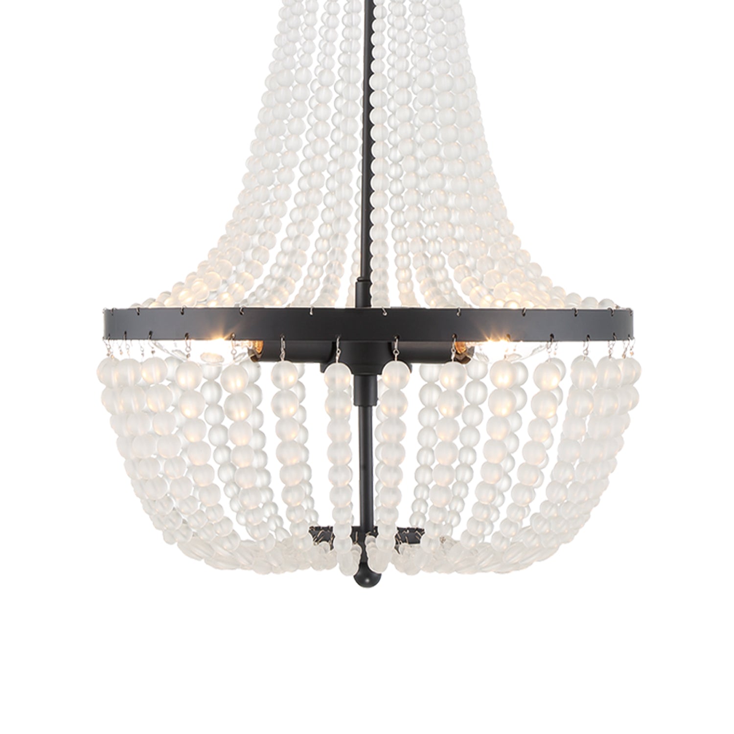 Crystorama Rylee 603-MK – 14 Inch – 3 Light – Chandelier – Matte Black – Damp Rated