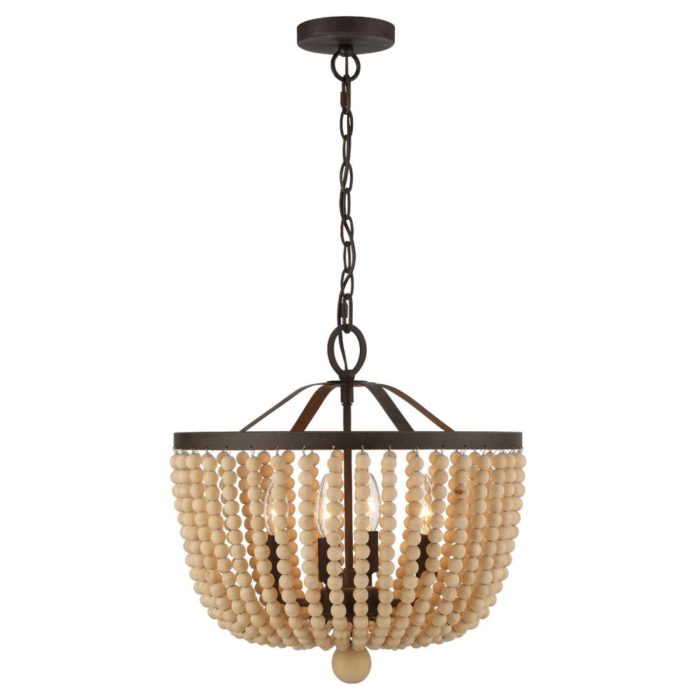 Crystorama RYLEE 604-FB Chandelier Americana - Forged Bronze