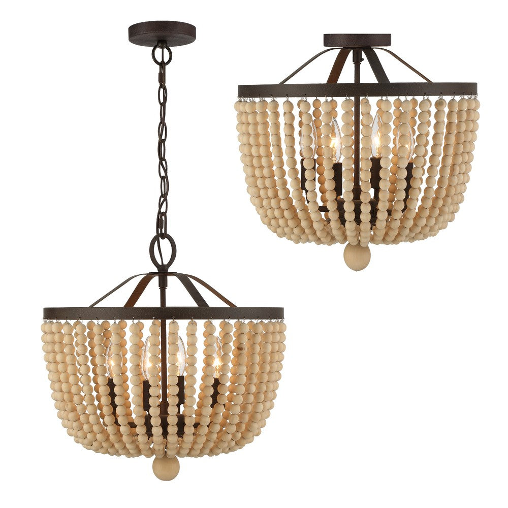 Crystorama RYLEE 604-FB Chandelier Americana - Forged Bronze