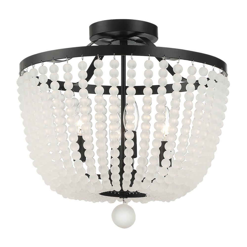 Crystorama RYLEE 604-MK-FR_CEILING Flush Mount Americana - Matte Black