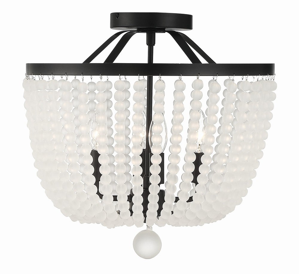 Crystorama RYLEE 604-MK-FR_CEILING Flush Mount Americana - Matte Black