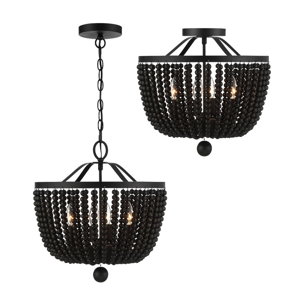 Crystorama RYLEE 604-MK Chandelier Traditional - Matte Black