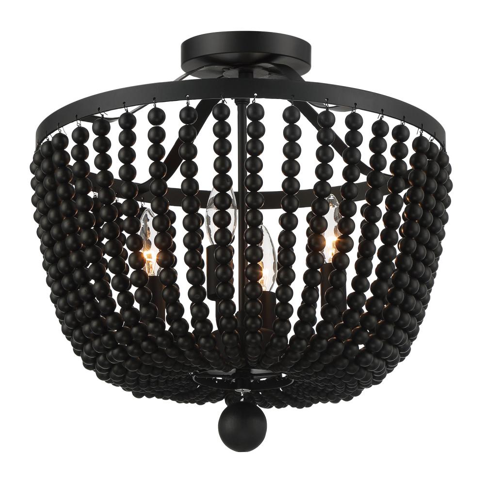 Crystorama RYLEE 604-MK_CEILING Flush Mount Americana - Matte Black