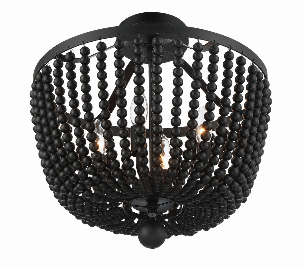 Crystorama RYLEE 604-MK_CEILING Flush Mount Americana - Matte Black