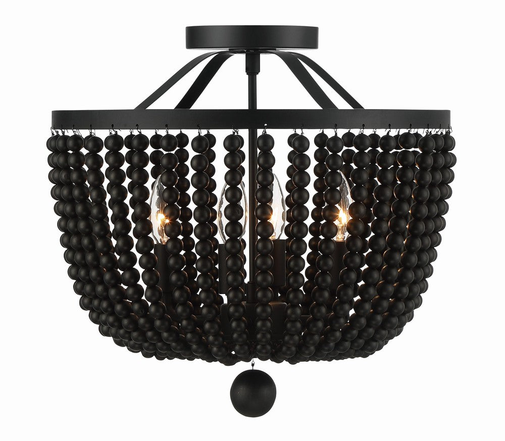 Crystorama RYLEE 604-MK_CEILING Flush Mount Americana - Matte Black