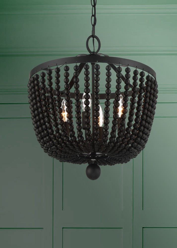 Crystorama RYLEE 604-MK Chandelier Traditional - Matte Black