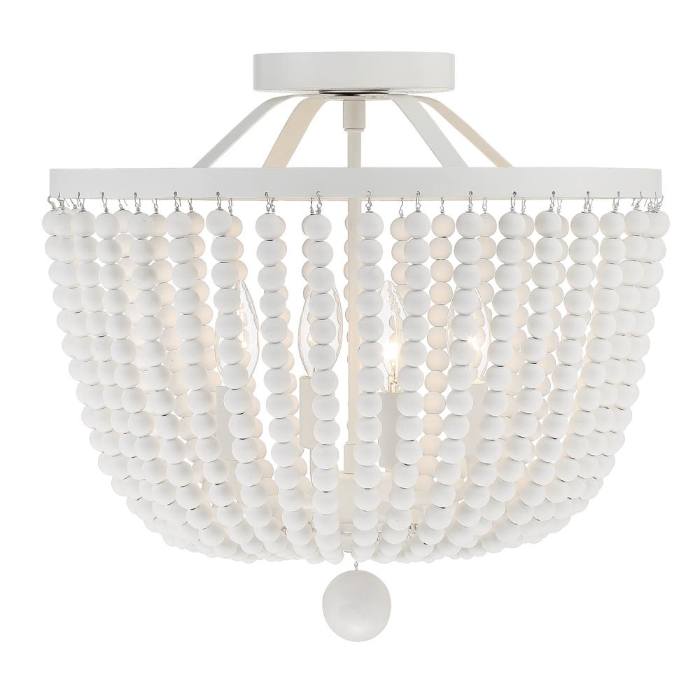 Crystorama RYLEE 604-MT_CEILING Flush Mount - Matte White