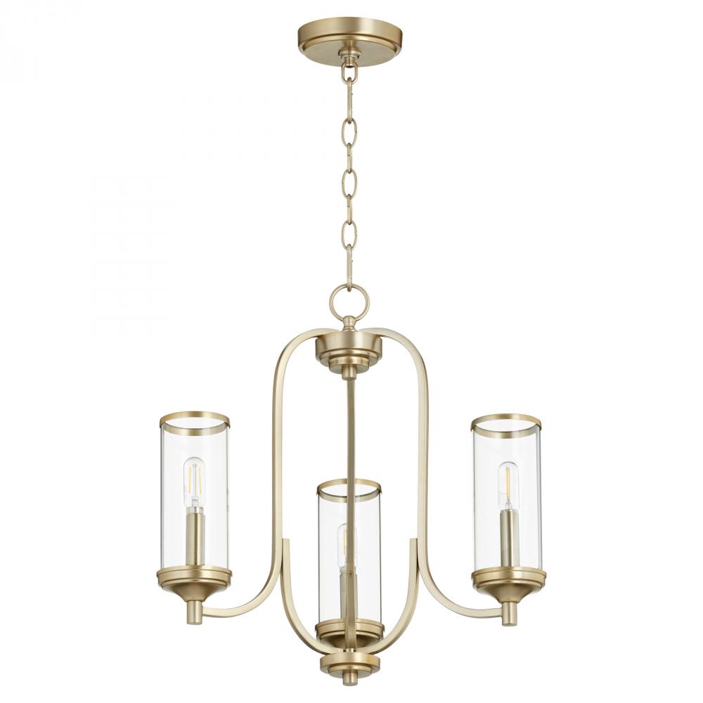 Quorum Lighting COLLINS 6044-3-80 Chandelier Transitional - Aged Brass