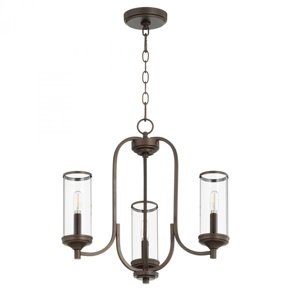 Quorum Lighting COLLINS 6044-3-86 Chandelier Transitional - Oiled Bronze