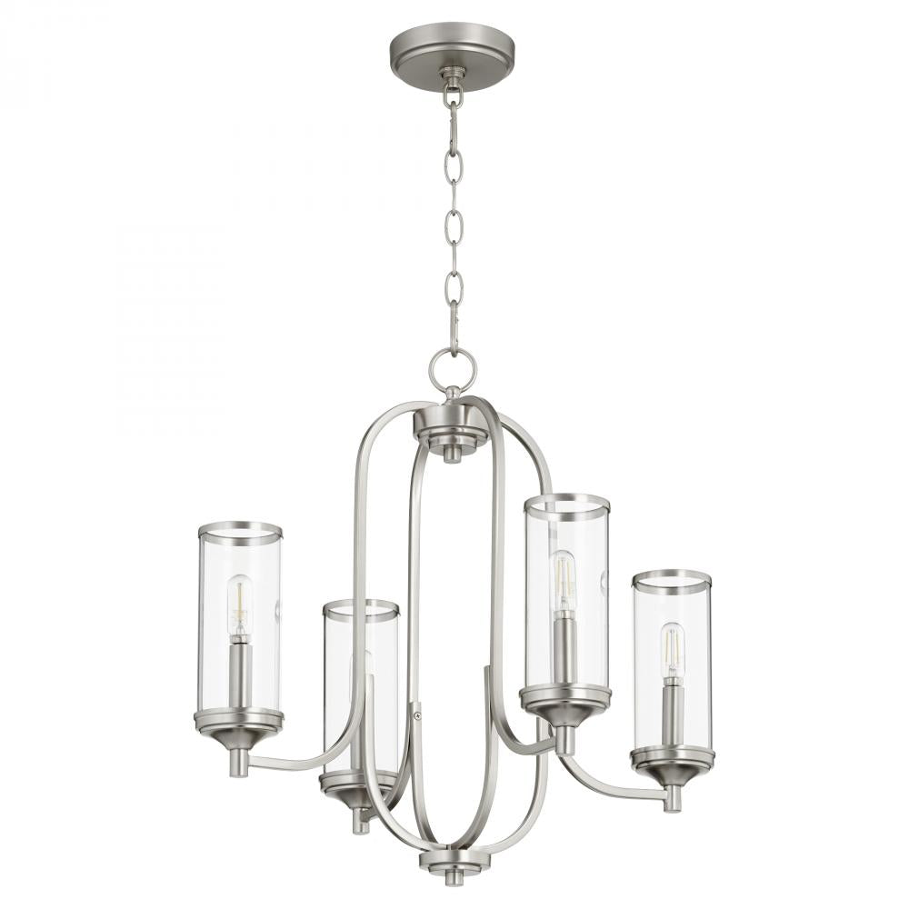 Quorum Lighting COLLINS 6044-4-65 Chandelier Transitional - Satin Nickel