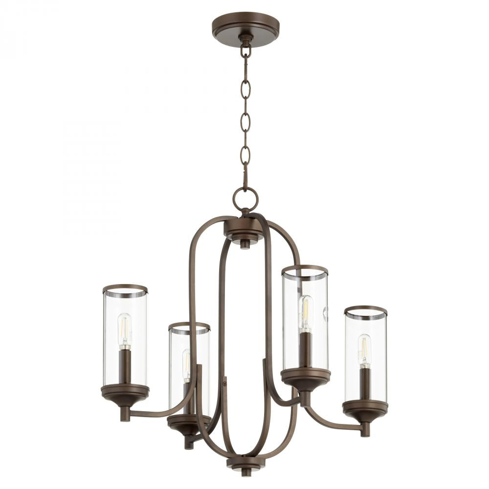 Quorum Lighting COLLINS 6044-4-86 Chandelier Transitional - Oiled Bronze