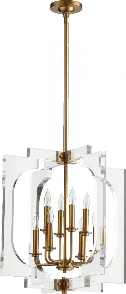 Quorum Lighting BROADWAY 605-8-80 Pendant Contemporary - Aged Brass