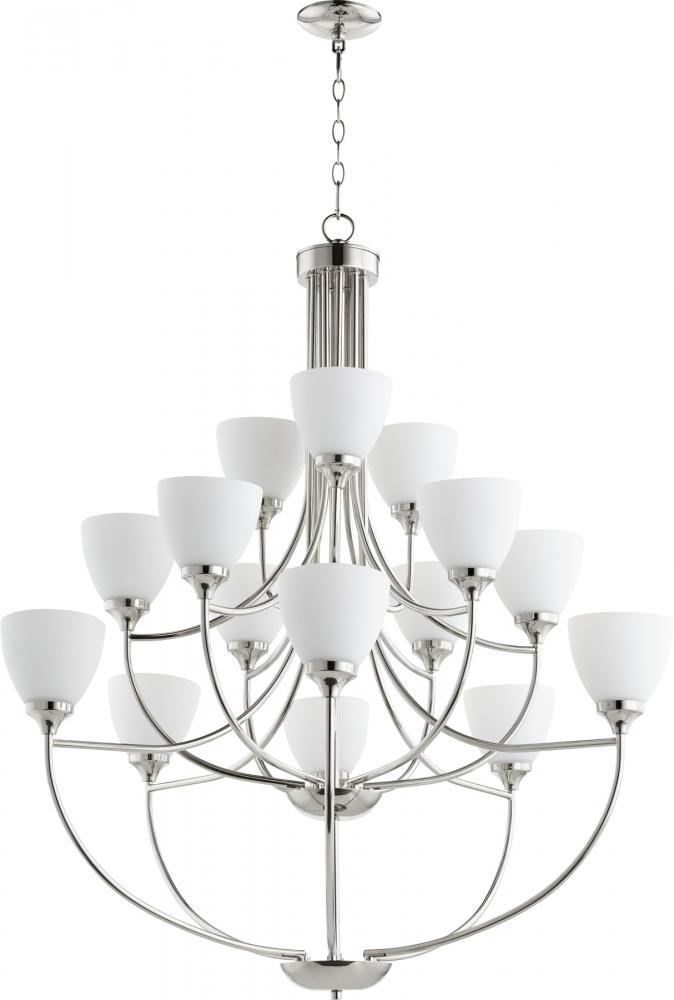 Quorum Lighting ENCLAVE 6059-15-62 Chandelier Traditional - Polished Nickel