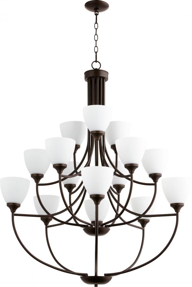 Quorum Lighting ENCLAVE 6059-15-86 Chandelier Traditional - Oiled Bronze