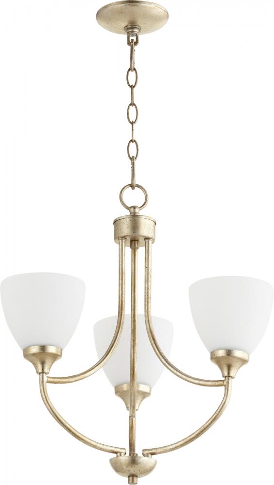 Quorum Lighting ENCLAVE 6059-3-60 Chandelier Traditional - Aged Silver Leaf