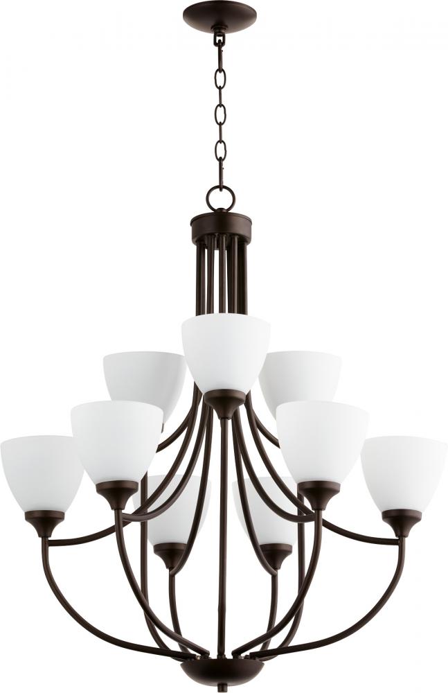 Quorum Lighting ENCLAVE 6059-9-86 Chandelier Traditional - Oiled Bronze