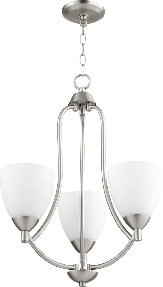 Quorum Lighting BARKLEY 6069-3-65 Chandelier Traditional - Satin Nickel