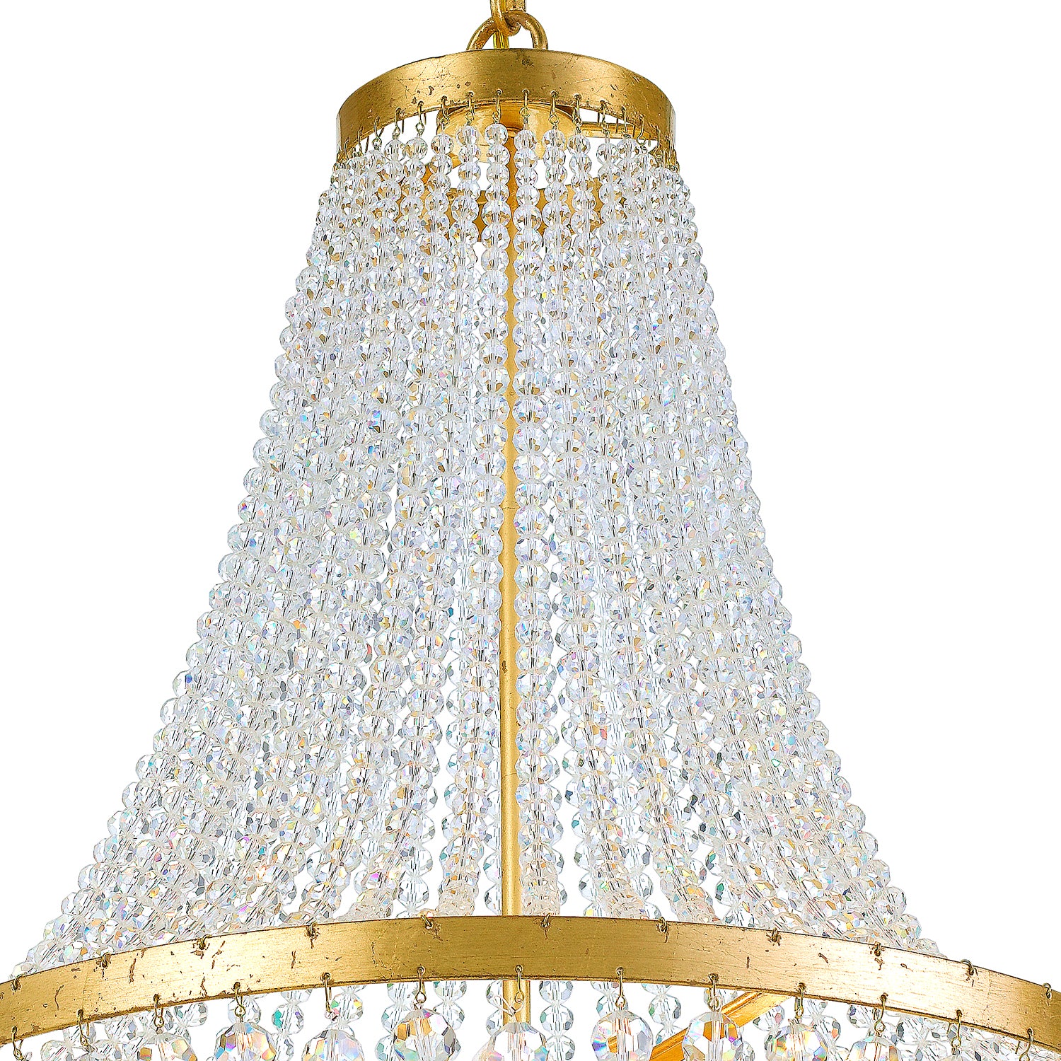 Crystorama Rylee 608-GA – 18.75 Inch – 6 Light – Chandelier – Antique Gold – Damp Rated